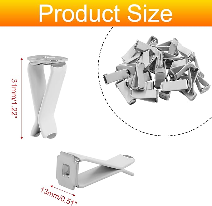 40 Pcs Square Head Car Vent Clips, Air Freshener Clips for Office Home Car Air Conditioner Outlet, White