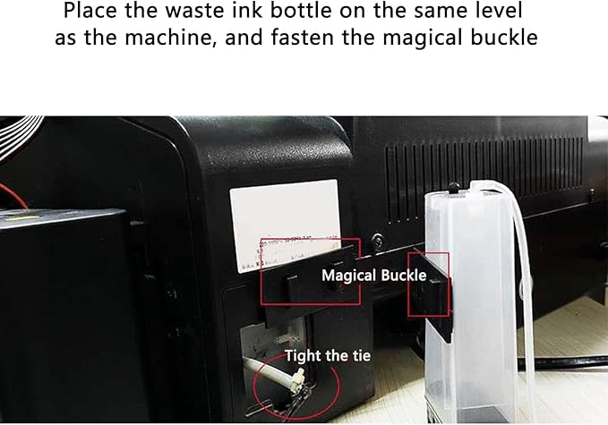 Respicefinem Waste Ink Collector Waste Ink Bottle 12. 0×8. 0×3. 0 Waste Ink Bottle Easy Cleaning Reusable Plastic Printer Waste Ink Collector for L805 R330 1390 L801 T50 1800 270 E