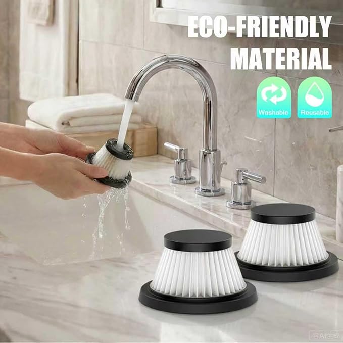 AMUSEGOOD 6 Pack HEPA Filter Replacement Compatible with Cordless Vacuum Cleaner as Seen on TV, Washable and Reusable Handheld Portable Vac Replacement Parts