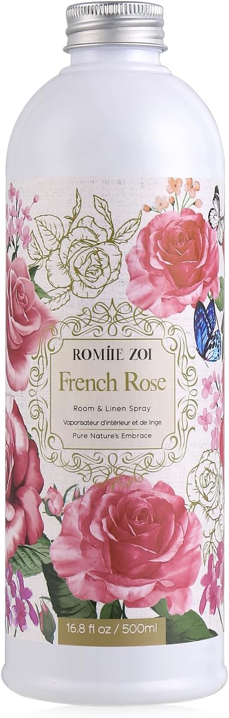 ROMIIE ZOI Rose Room Spray Refill - 500ml / 16.8 Fl Oz - Classic Romantic Floral Scent for a Serene Bedroom - Concentrated Air Freshener
