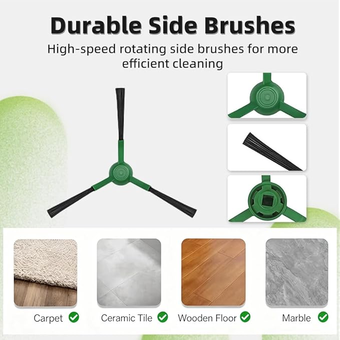 21 Pcs Replacement Parts Accessories Compatible with iRobot Roomba 104 Combo, Roomba 105 Combo,Y0140, Y0110 Robot Vacuum, 2 Roller Brush, 6 Hepa Filters, 6 Side Brushes,6 Mop Pads,1 Cleaning Brush
