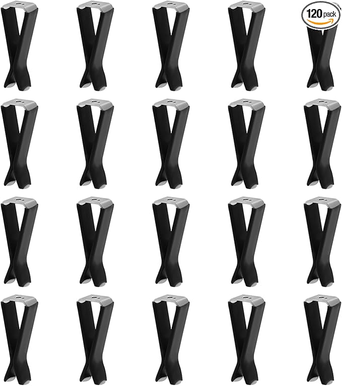120 Pcs Square Head Car Vent Clips, Air Freshener Clips for Office Home Car Air Conditioner Outlet, Black