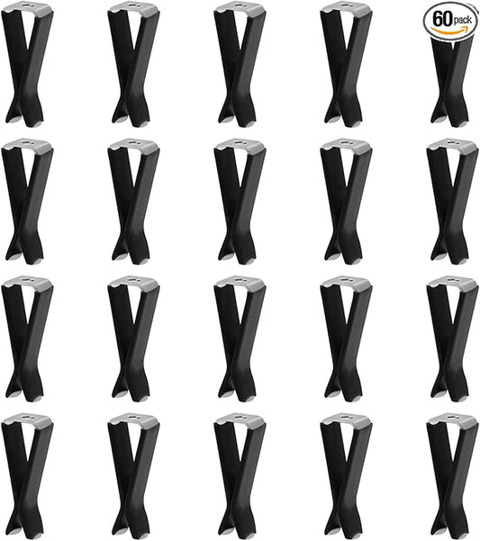 60 Pcs Square Head Car Vent Clips, Air Freshener Clips for Office Home Car Air Conditioner Outlet, Black