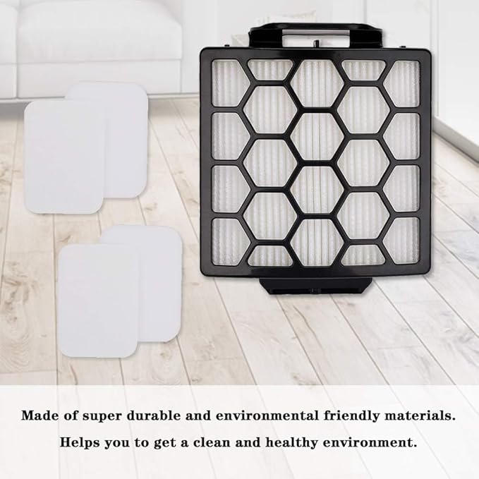 2 HEPA Filter & 4 Set of Foam Filters for Shark Navigator NV150 NV251 NV255 & Zero-M ZU62 ZU62C ZU60 Upright Shark Vacuum Filter Replacement Part 1238FT60 1239FT60