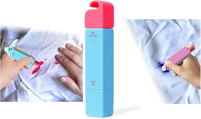 12ML Double-Head Stain Remover Pen, Fabric Cleaning Pen for Clothes, Portable Gieleph Solution, Instant No-Stain Stick for Spills, Pocket Size for Travel, Fabric Cleaner for Oil, Food & Makeup Kiss