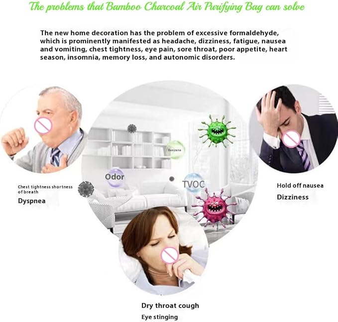 15Pack Natural Activated Bamboo Charcoal Home or Car Odor Absorber Air Purifying Bag; Car Air Freshener; Shoe Odor Eliminator; 20g/Pack Air Freshener for Home,Cars,Closet,Basement,Pets