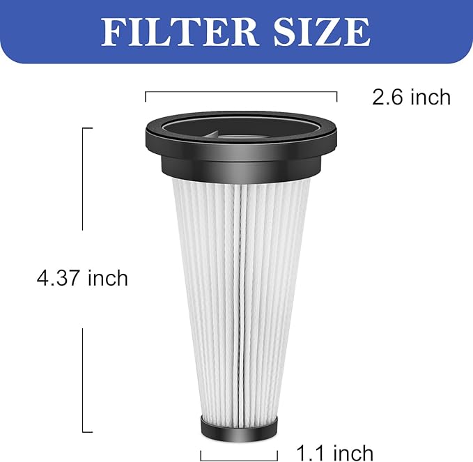 VBS-01 And A27 Hepa Filter Replacement Compatible with Vicease a27&Vacusion VBS-01&MBYULO EHBR-A001-V01-US-1 For NADALY N16 Cordless Vacuum Cleaner-4PACK