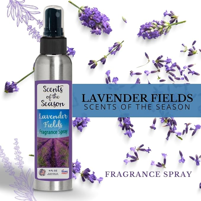 Essential Oil Fragrance Spray, Lavender, 4 oz — Natural Room and Fabric Mist for Home, Office, and Bedding