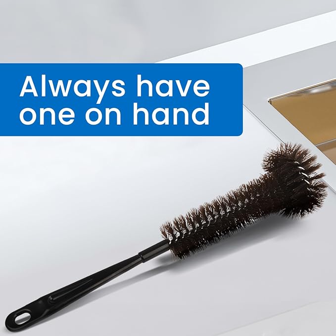 IMPRESA Garbage Disposal Cleaning Brush - Black Extra-Long Handle & Drain Cleaning Brushes - Scrubbing Tool & Odor Eliminator - Universal Garbage Disposal Cleaner & Disposer Cleaner