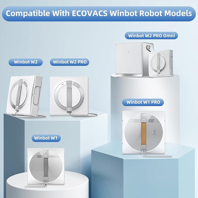 16 Pack Mopping Pads for ECOVACS Winbot W2 PRO Omni / W2 PRO / W2 / W1 PRO / W1 Window Cleaning Robot, Washable Microfiber Mop Pad Window Cleaning Replacement Accessories