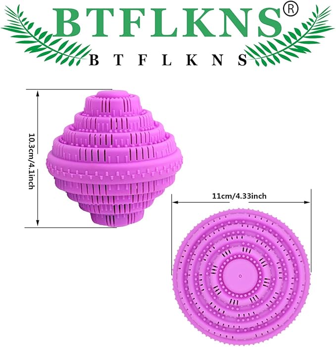 Eco-Friendly Laundry Balls, Premium Washing Ball, Add Double The Ceramic Balls Again, 2000 Times Super Laundry Balls, All Natural No-Chemical Detergent(Large,Pink)