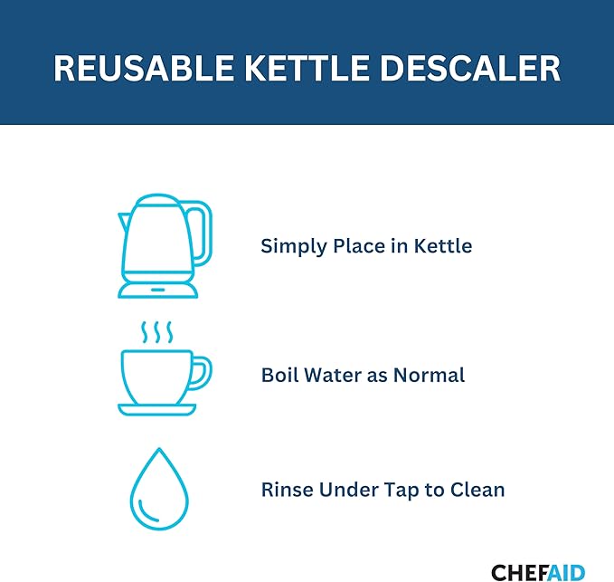 Chef Aid Stainless Steel Doughnut Kettle Descaler, Silver