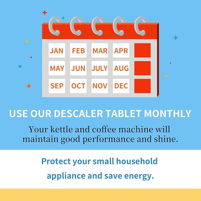 NATRUTH 20 Packs Powerful Limescale Removal,Efficient Water Bottle Cleaning Tablets,Odor-Free KETTLE & Coffee Cup Cleaner Tablets,Descaler for Coffee Machine,Natural Stainless Steel Cup Cleaners