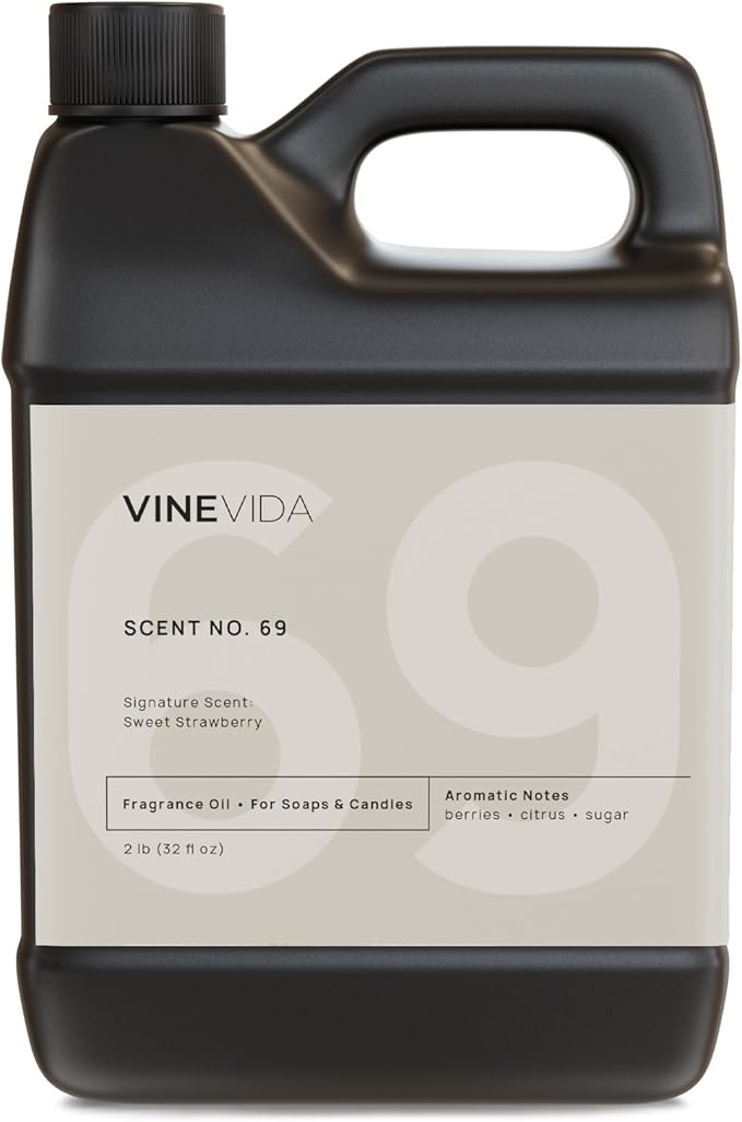 Vinevida [32 oz] Sweet Strawberry Scent - Fragrance Oil for Candle & Soap Making - Natural, USA Made