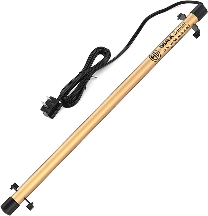 Gun Safe Dehumidifier Rod, Dry Rod - Easy Installation Plug-in Electric Dehumidifier Eliminates Moisture for Gun Safes & Cabinets, ETL Approved (18in)