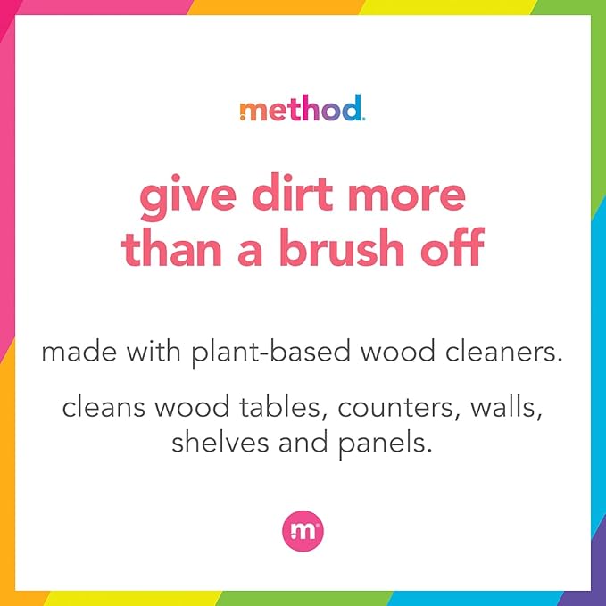 Method Daily Wood Cleaner,Almond,Cleans Shelves,Tables and Other Wooden Surfaces While Removing Dust & Grime,28 oz Spray Bottles,(Pack of 3)