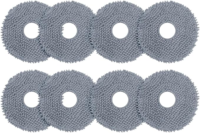 8 Pack Mop Pads for Roborock QV 35A/Qrevo S/Q Revo/Qrevo Pro/Qrevo Plus/Qrevo Master/Qrevo Slim/Qrevo Curv/Qrevo Edge/Saros 10R Robot Vacuum Cleaner, Spin Cleaning Pads Replacement Parts Accessories