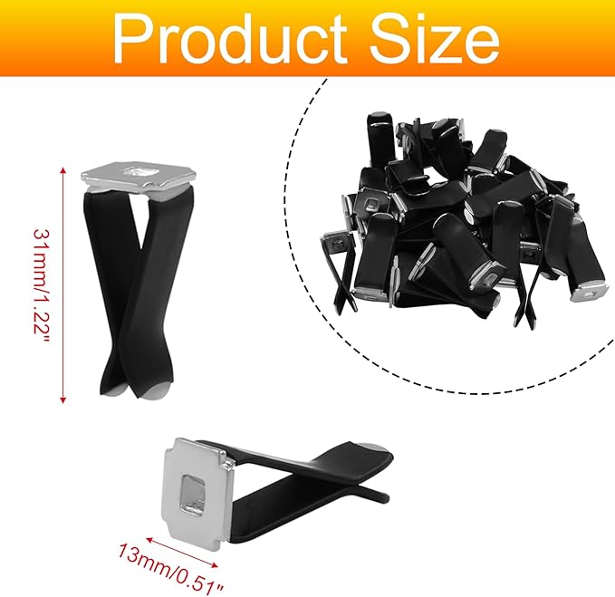 40 Pcs Square Head Car Vent Clips, Air Freshener Clips for Office Home Car Air Conditioner Outlet, Black