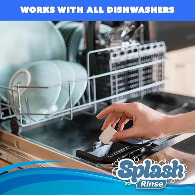 Splash Rinse Dishwasher Cleaner Tablets - Deep Cleaning For All Dishwasher Machine Models