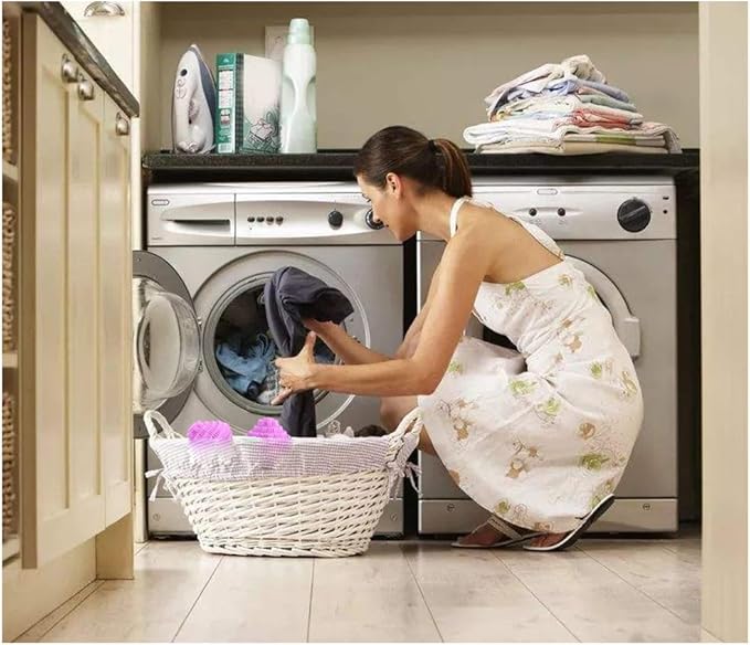 Eco-Friendly Laundry Balls, Premium Washing Ball, Add Double The Ceramic Balls Again, 2000 Times Super Laundry Balls, All Natural No-Chemical Detergent(Large,Pink)