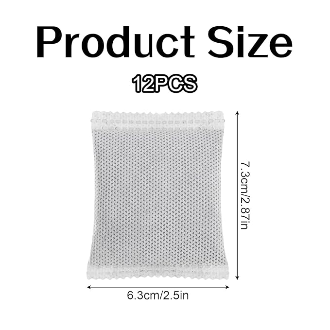 12pcs Carbon Filter Refills for Playtex, Activated Charcoal Odor Absorbing Deodorizer for Diaper Pail Systems Trash Cans Closets & Shoe Cabinets