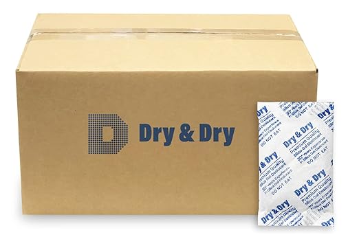 Dry & Dry 30 Gram [500 Packets] Silica Gel Packets Desiccants, Silica Packets - Rechargeable Moisture Absorbers for Food Storage, Electronics, 3D Filament & Safes