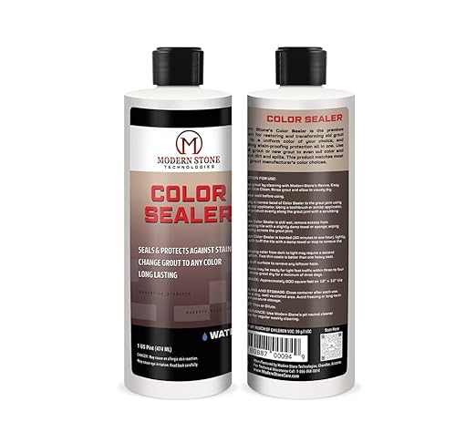 MODERN STONE TECHNOLOGIES® Color Sealer – Matches Custom® Grout Colors- Restores/Changes & Stainproofs Grout Color | Water-Based, Non-Toxic, Easy to Use | for Ceramic Tiles | #185 New Taupe