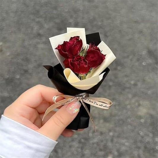 Cute Mini Dried Flowers Bouquet for Car Air Vent Clips, Small Bouquet Car Air Freshener Vent Clips,Mini Natural Dried Flower Bouquet Car,Car Essential Oil Diffuser Vent Clip,Auto Interior Accessories