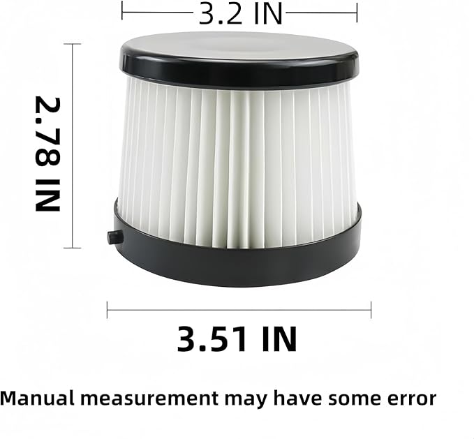 DCV501HB DCV5011H Replacement HEPA Filters. Compatible With D*WALT 20V Vacuum Cordless Handheld Vacuum Filter. Compared To Part DCV5011H DCV501HB Filter. Washable And Reusable Kits.4 Packs