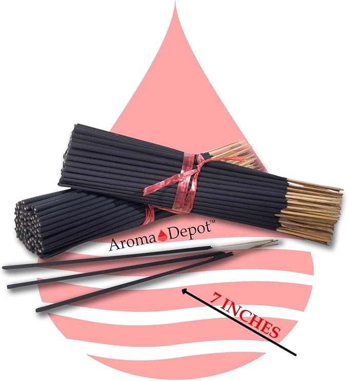 Aroma Depot Bergamot Incense Sticks, 85-100 Sticks, 7 Inches, 35-45 Min Burn Time Each, 100% Pure
