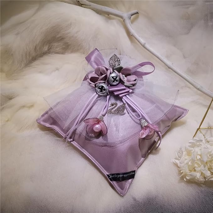 Car Accessories - Swan-Shaped Bamboo Charcoal Air Purifying Bag | Natural Charcoal&Aromatic Design | Elegant & Creative Floral Scent Sachet |Odor-Eliminating, Non-Toxic (Purple 7 * 7inch)