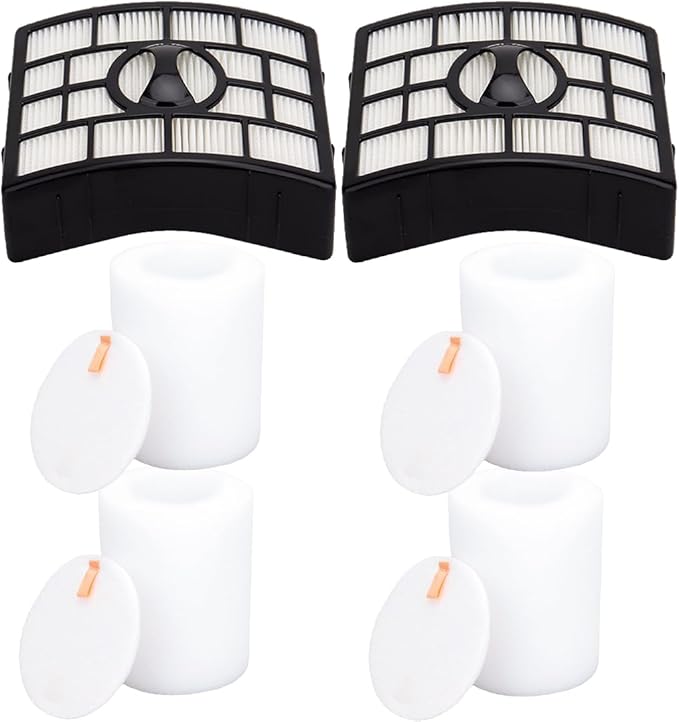 Vacuum Filters Replacement for Shark Rotator Powered Lift-Away XL Capacity NV755 UV795, 2 HEPA Filter, 4 Foam & 4 Faux Felt Filter - Compare to Part # XFF750 & XHF750