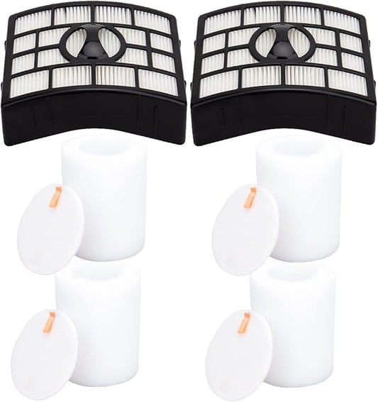 Vacuum Filters Replacement for Shark Rotator Powered Lift-Away XL Capacity NV755 UV795, 2 HEPA Filter, 4 Foam & 4 Faux Felt Filter - Compare to Part # XFF750 & XHF750