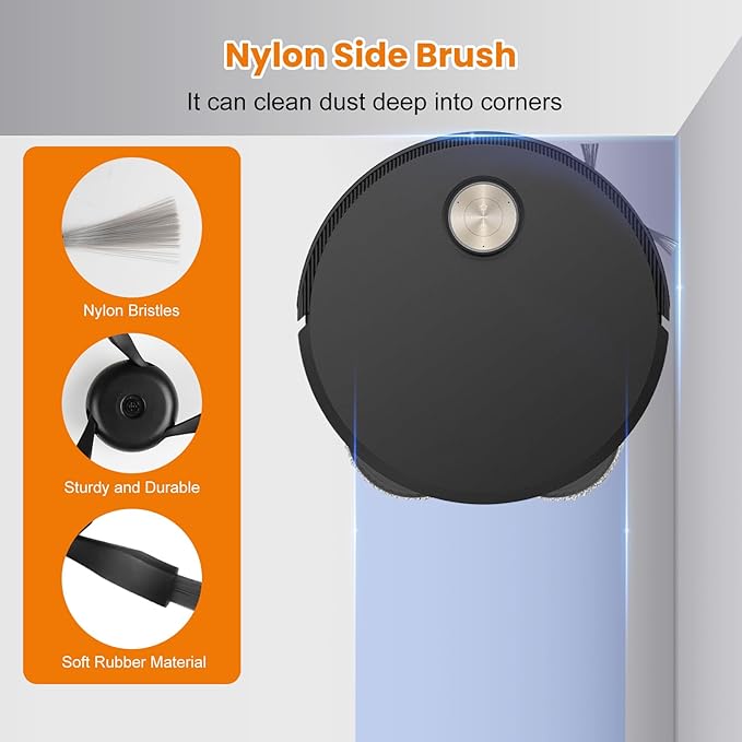 20 Pack Accessories Kit for Dreame X50 Ultra/L50 Ultra/L40s Ultra/L40s Pro Ultra/X50 Master/Mova V50 Ultra Complete Robot Vacuum, 1 Pair Main Brush 4 Side Brushes 4 HEPA Filters 4 Mop Pads 4 Dust Bags
