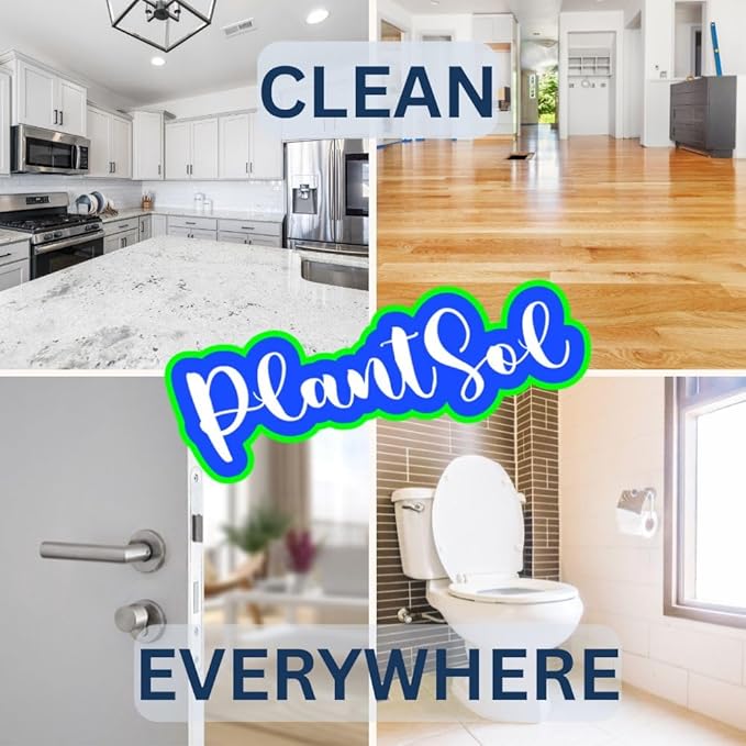Plantsol 8X All Purpose Cleaner Concentrate, Light Citrus, 32oz Makes 8 Quarts, All-Natural, Plant-Based Multi-Surface Refill, Eco-Friendly & Non-Toxic