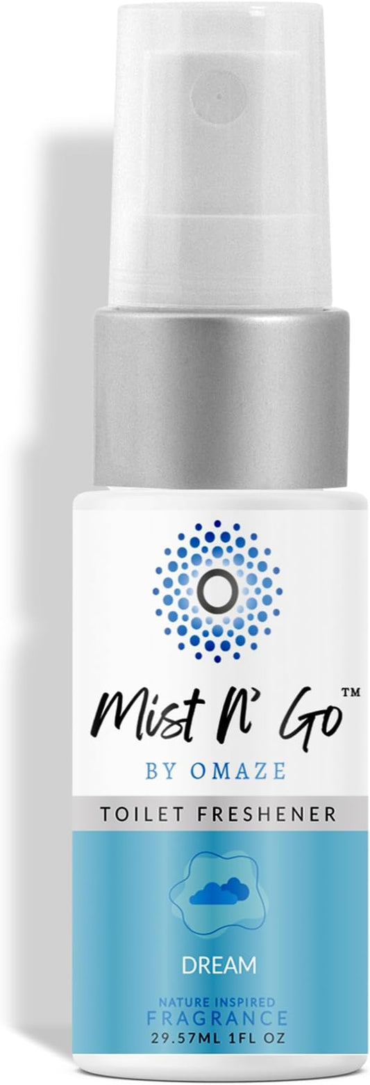 Mist N??Go by Omaze Travel Bathroom Spray for Toilet Spray Odor Eliminator - Travel Toilet Spray for Bathroom Air Freshener Spray for Bathroom Deodorizer - Dream Travel Size (1oz x1)