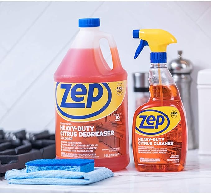 Zep Heavy-Duty Citrus Degreaser and Cleaner - 24 Ounce (Case of 1) ZUCIT24 - Removes Oil, Grease, Adhesive and Kitchen Soil