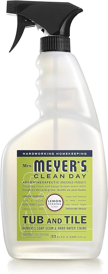 Mrs. MEYER'S CLEAN DAY Tub and Tile Cleaner, Lemon Verbena, 33 Fluid Ounce (Pack of 3)
