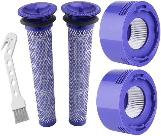 Lemige 2 Pre-Filters and 2 Post-Filters Replacement Compatible with Dyson V7, V8 Animal and Absolute Vacuum, Compare to Part 965661-01 and 967478-01