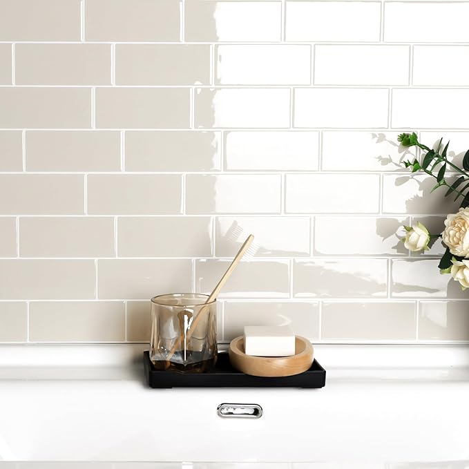 Subway Backsplash Tile Peel and Stick, Beige Self Adhesive Tiles for Kitchen, 10 Sheets Stick on Backsplash for Kitchen and Bathroom (11.56x8.38)