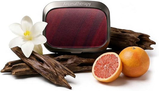Labbyway Car Air Freshener with Refills-Vent Clip Starter Kit-Scent Diffuser for Car-Includes Fruit/Plants Scented Refills-Earthy Red-Brown