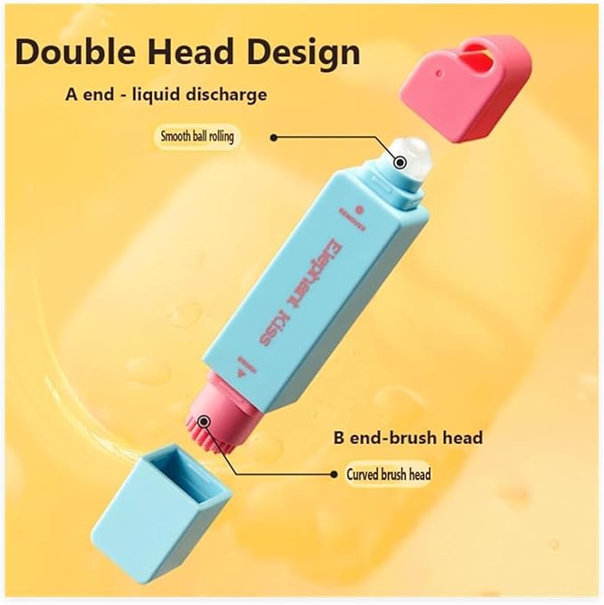 Elephant Kiss Stain Remover Pen, 3-Second Stain Remover Pen, Double Head Instant Treater Sticks for On-the-Go Cleaning, Tackles Stubborn Stains and Safe on Fabrics (Blue)