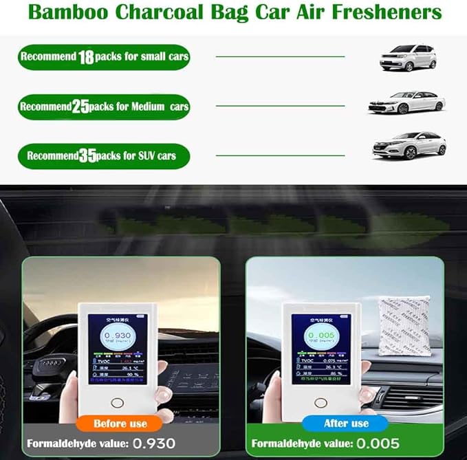 35Pack Natural Activated Charcoal Odor Absorber Air Purifying Bag for Home or Shoe Odor Eliminator; Car Air Freshener;Drawer Deodorizers; 7g/Pack Natural Air Freshener for Home,Car,Closet,Pets