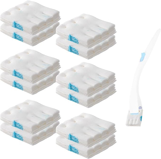 12 Pack Flushable Refills Compatible with Scrubbing Bubbles Toilet Bowl Brush, Disposable Cleaner Refills Pads for Scrubbing Bubbles Toilet Wand, Toilet Brush Refill Accessories (Only Pads)