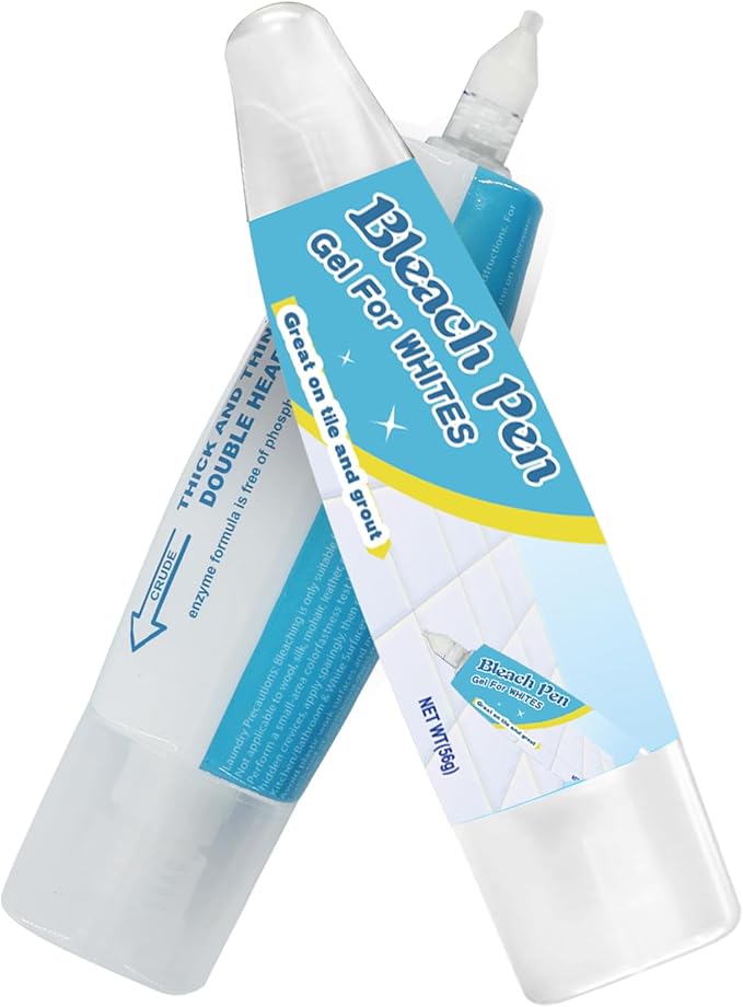 Bleach Pen, Bleach Pen For Clothing, Stain Remover Pen, Instant Travel Stain Cleaner for Clothes, Food, Wine, Coffee, Makeup, Clothing Bleached DIY Design, Portable & Easy Use (1 pack)