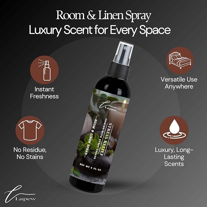 Lapew Room & Linen Spray | Fragrance Mist for Home, Car & Office | Fabric & Air Freshener | Neutralizing Mist | Made in USA | Stress Relief