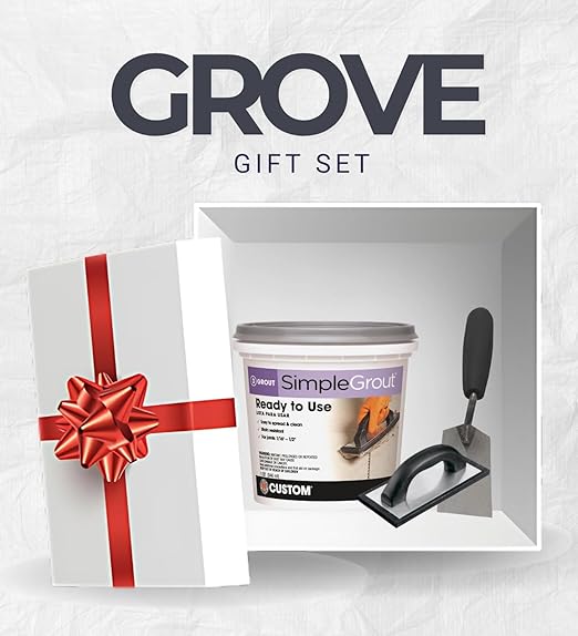 SimpleGrout Indoor White Grout 1 qt Bundle with QEP Grout Float & Margin Trowel – Tile Grouts for Shower, Mosaic, and Floor Projects – Gift Set (3 Items)