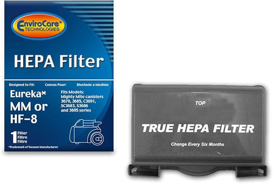 EnviroCare Replacement HEPA Vacuum Cleaner Filter for Eureka Sanitaire HF-8 MM Mighty Mite Pet Lover, 60666B, 60666A, 60666-6, EUR 60295-6 (Packaging May Vary)