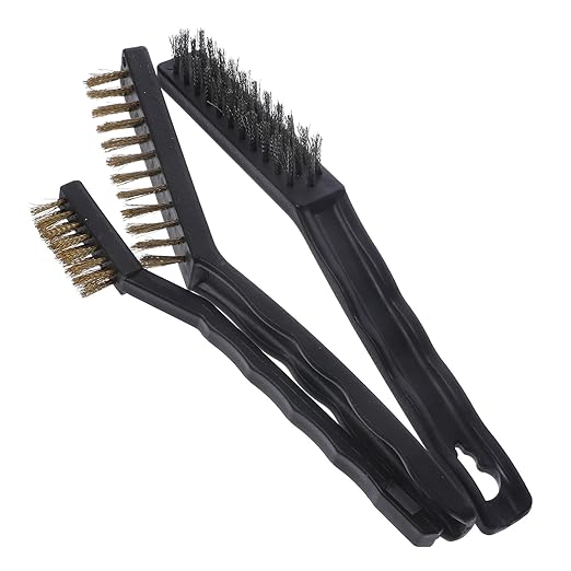 Luxshiny 2 Sets Multipurpose Wire Brush Set Groove Cleaning Brush for Forging Brick Cleaning Paint Removal Automotive Stainless Steel