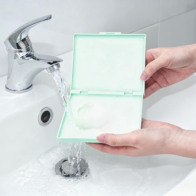 Briartw Stamp Cleaning Kit:Green Stamp Scrubber & All-Purpose Stamp Cleaner Spray | Dual-Sided Cleaning Pad for Rubber, Clear, Cling & Foam Stamps | Complete Care for Water-Based & Permanent Inks